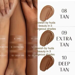NWT GLOWISH HUDA BEAUTY LUMINOUS PRESSED POWDER 10 DEEP TAN 😍BLURS IMPERFECTIONS